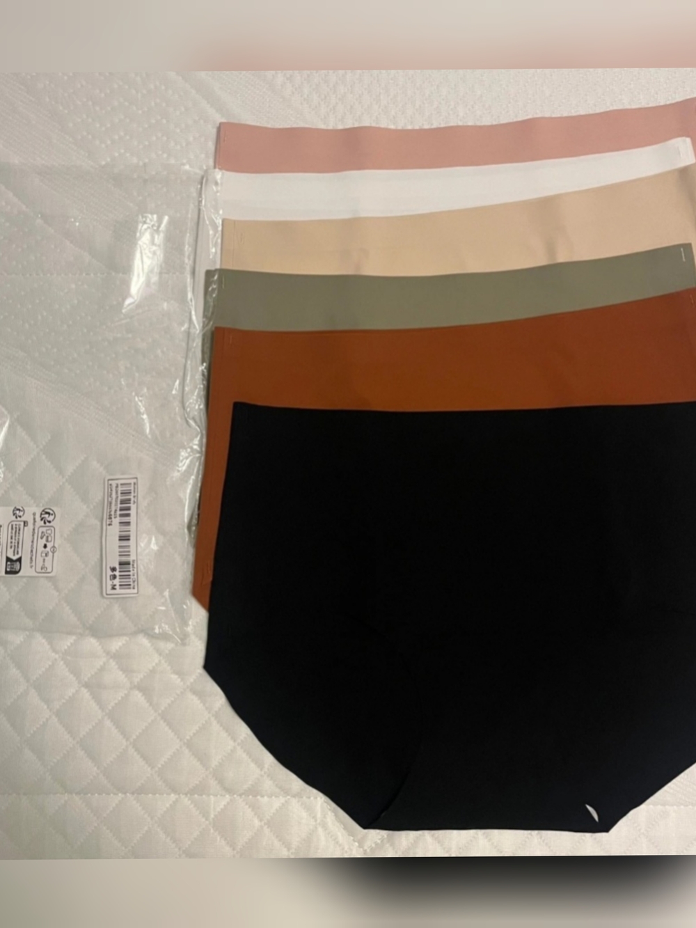 Women's High-Waist Seamless Panties - Black, Brown, Olive, Cream, White, Blush